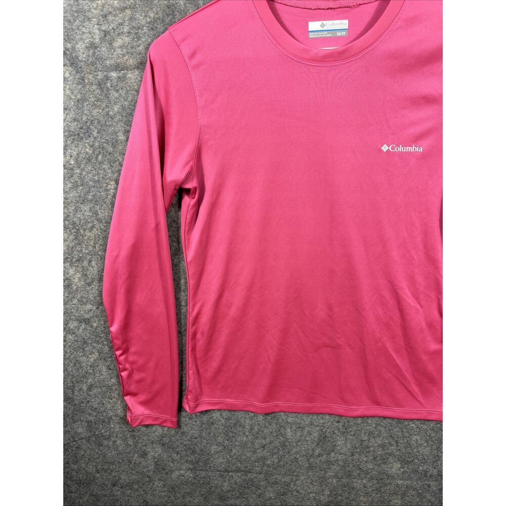 Columbia Girls Fork Stream Long Sleeve T-shirt, Wild Geranium Pink, XS - Picture 4 of 11